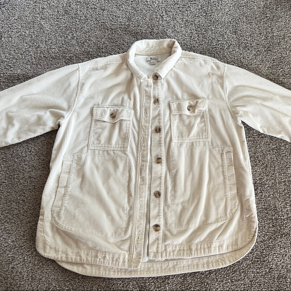 Madewell Cream Button-Up Jacket